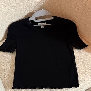 Topshop Ruffle Hem T-Shirt
